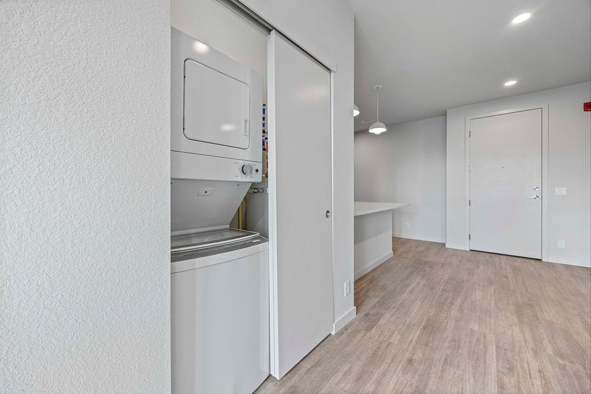 In-unit washer and dryer in every residence at The Cooper Lakewood apartments